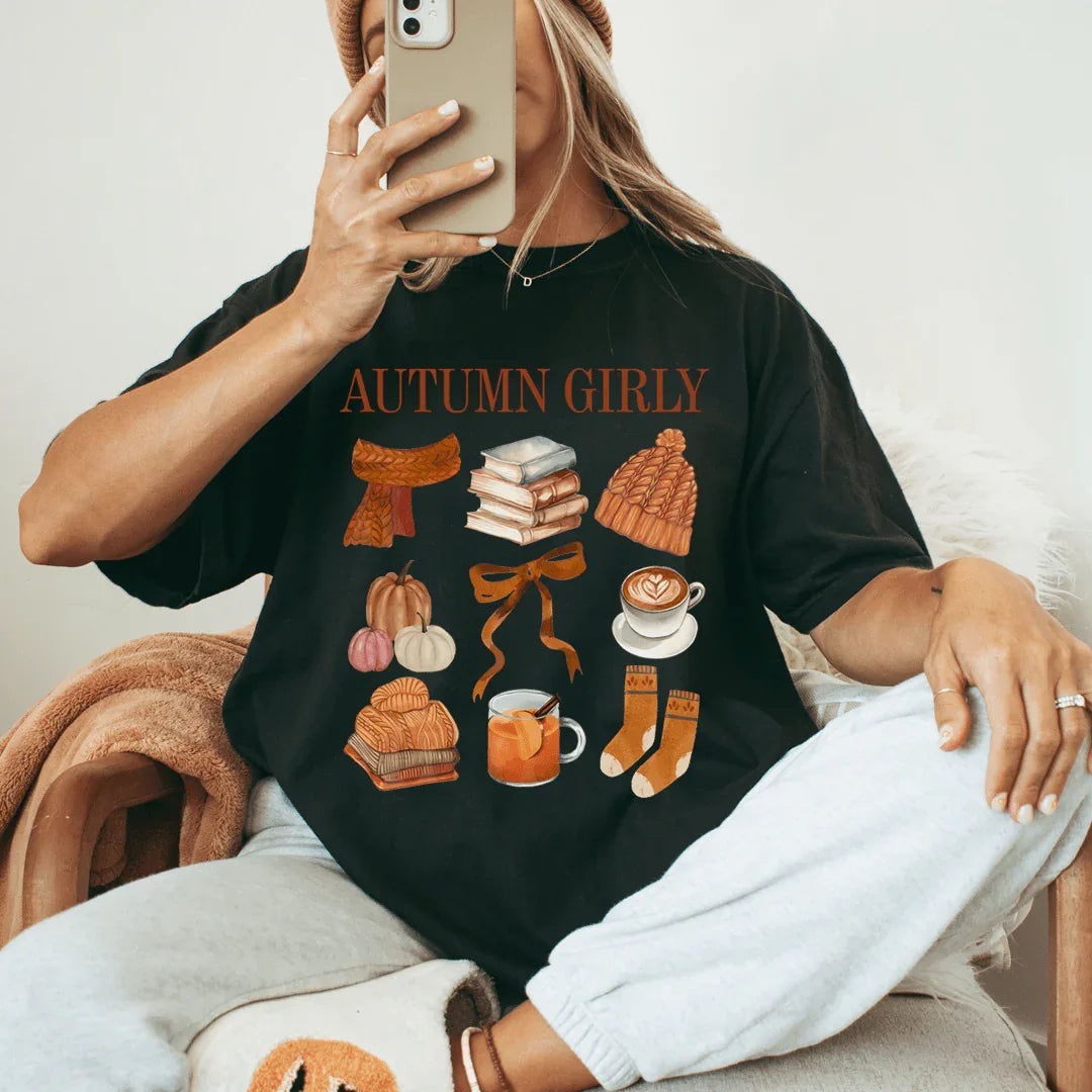 Autumn Girly Tee - WonderingCloth