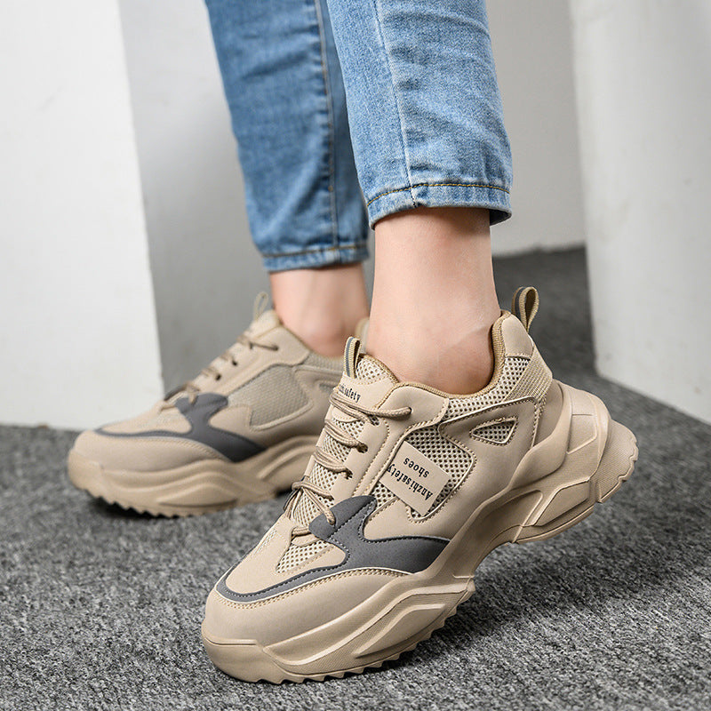 Lightweight Breathable Anti-Smash Work Shoes – Women's Safety Sneakers - WonderingCloth