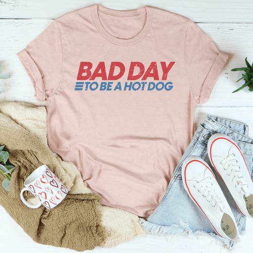 Bad Day To Be A Hot Dog Tee - WonderingCloth