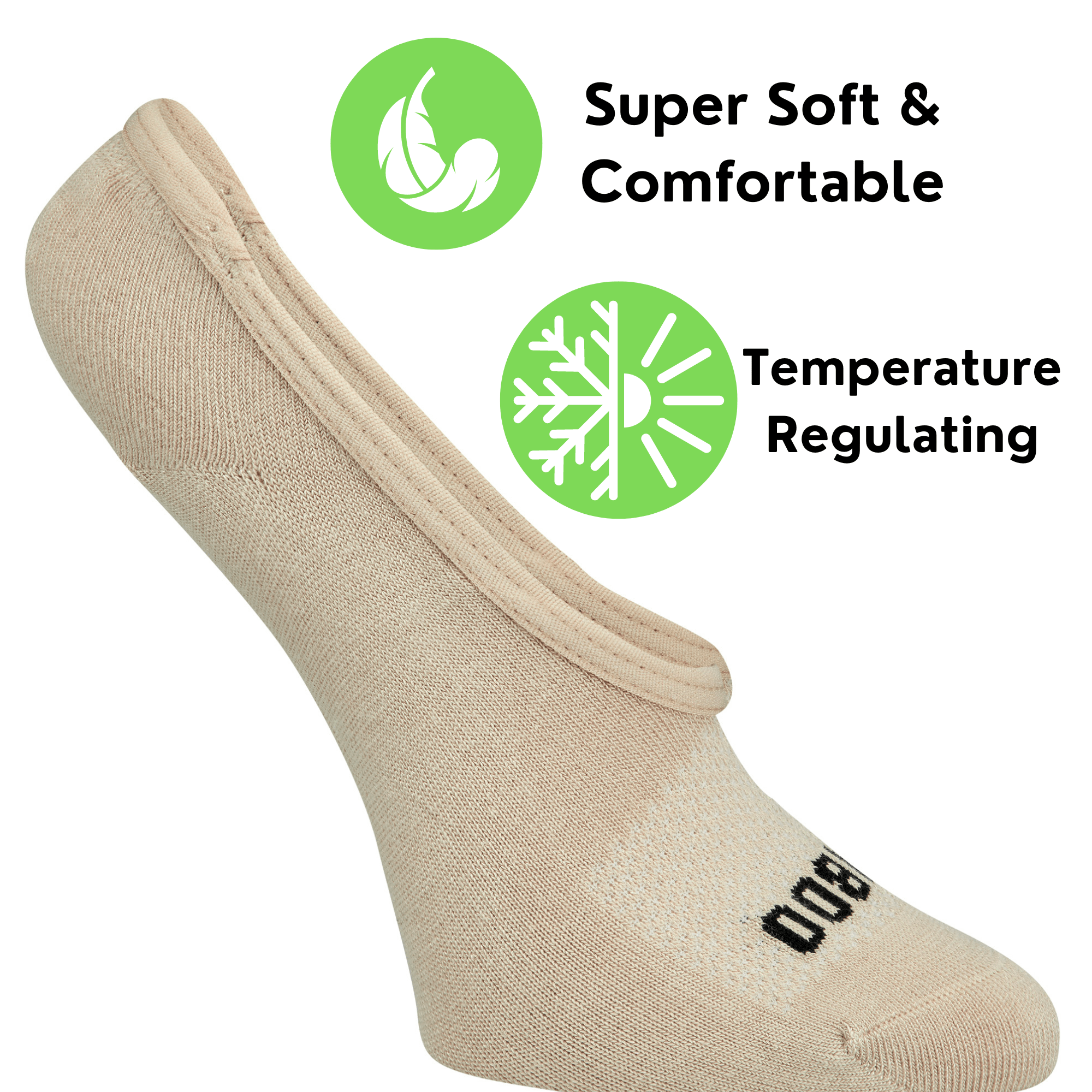 Bamboo Sports Super Low Cut No Show Bamboo Rayon Socks- Breathable, Moisture Wicking, Odor Eliminating, 4 Pair - WonderingCloth
