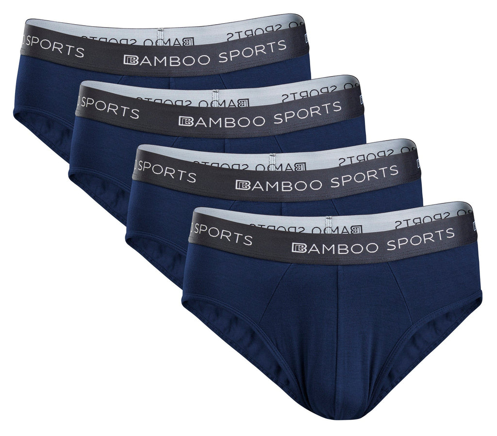 Men's Bamboo Rayon No Fly Briefs Available in all sizes & 3 Colors, 4 Pack - WonderingCloth