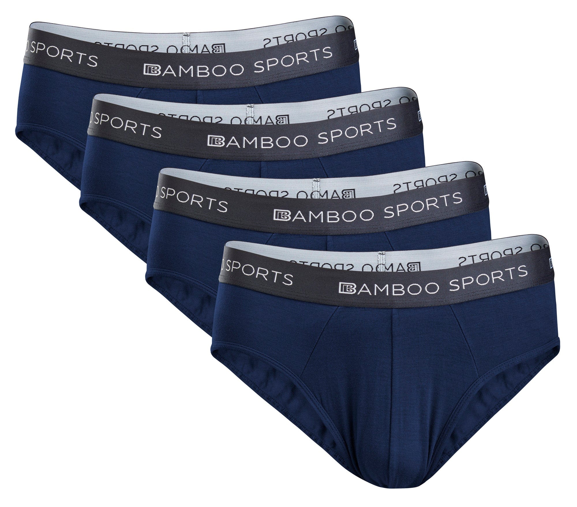 Men's Bamboo Rayon No Fly Briefs Available in all sizes & 3 Colors, 4 Pack - WonderingCloth