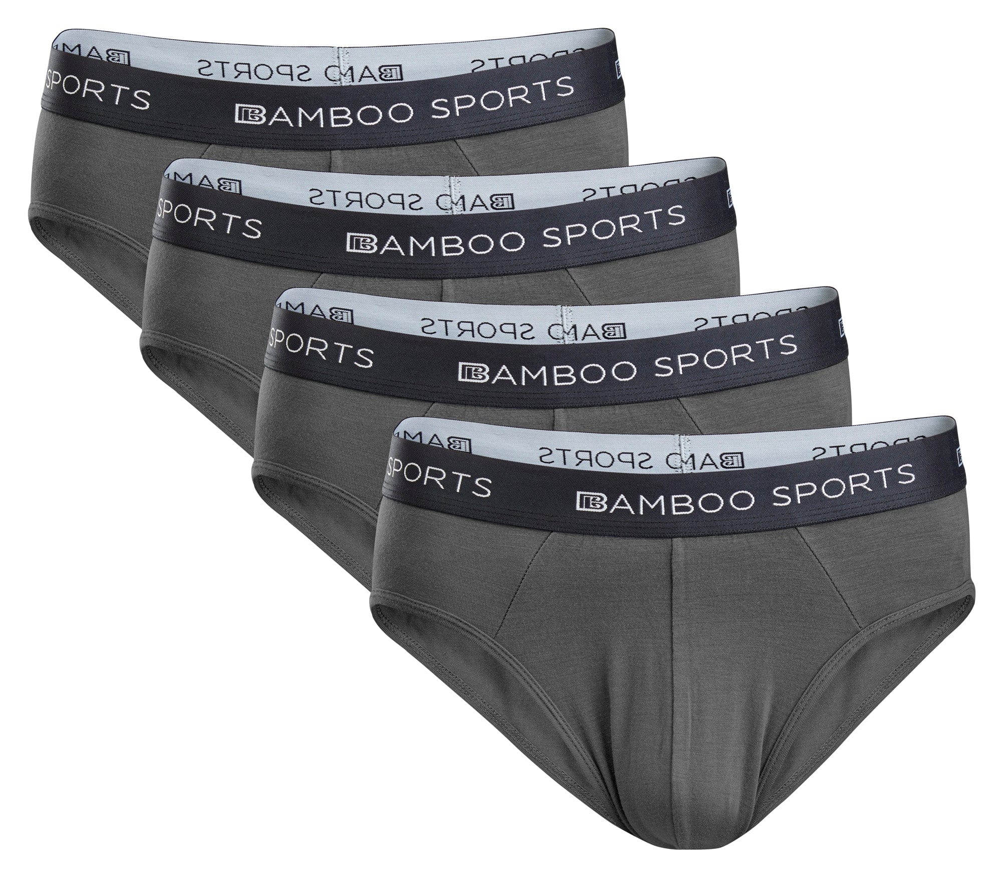 Men's Bamboo Rayon No Fly Briefs Available in all sizes & 3 Colors, 4 Pack - WonderingCloth