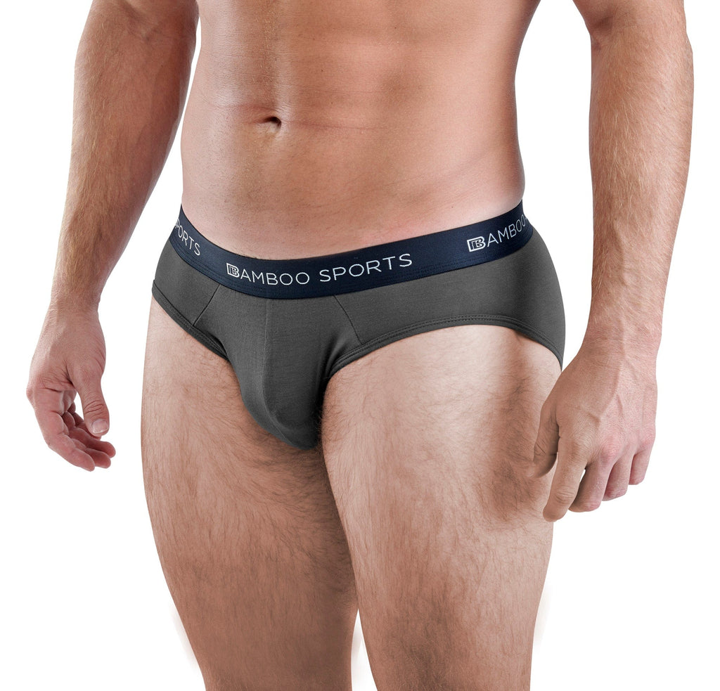 Men's Bamboo Rayon No Fly Briefs Available in all sizes & 3 Colors, 4 Pack - WonderingCloth