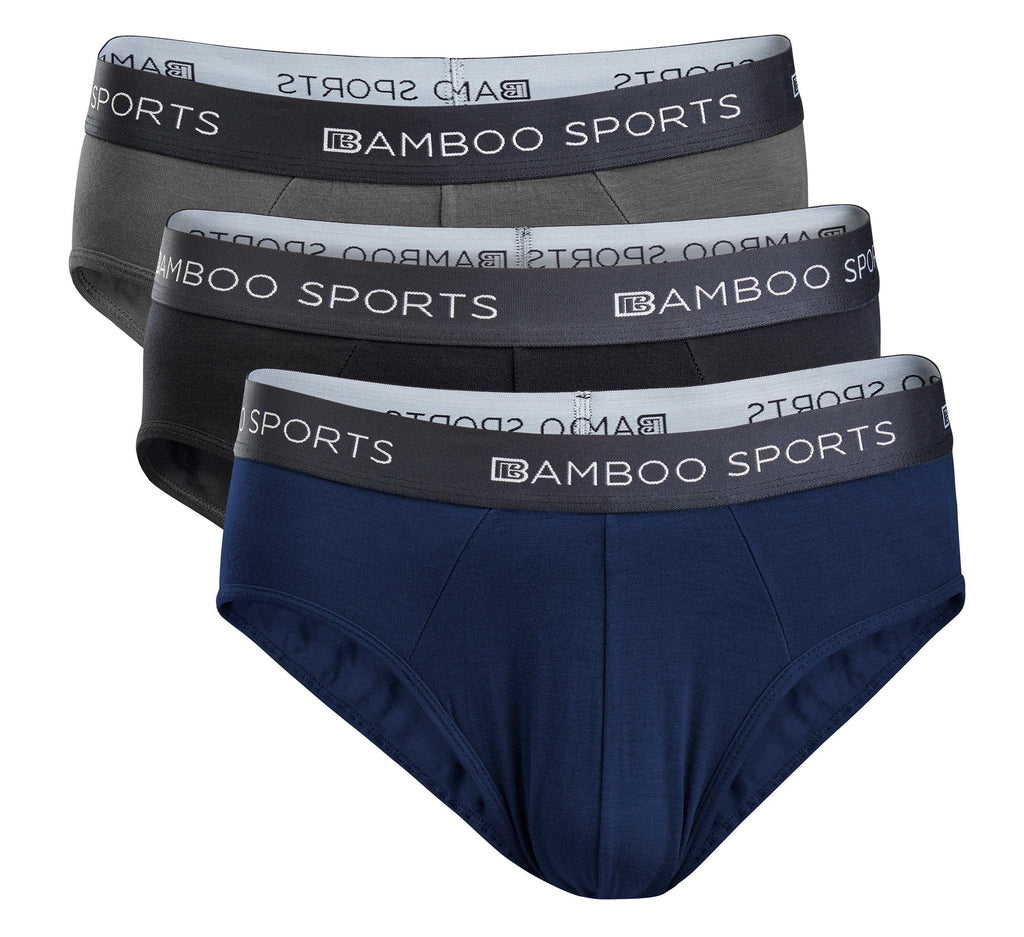 Men's Bamboo Rayon No Fly Briefs Available in all sizes & 3 Colors, 4 Pack - WonderingCloth