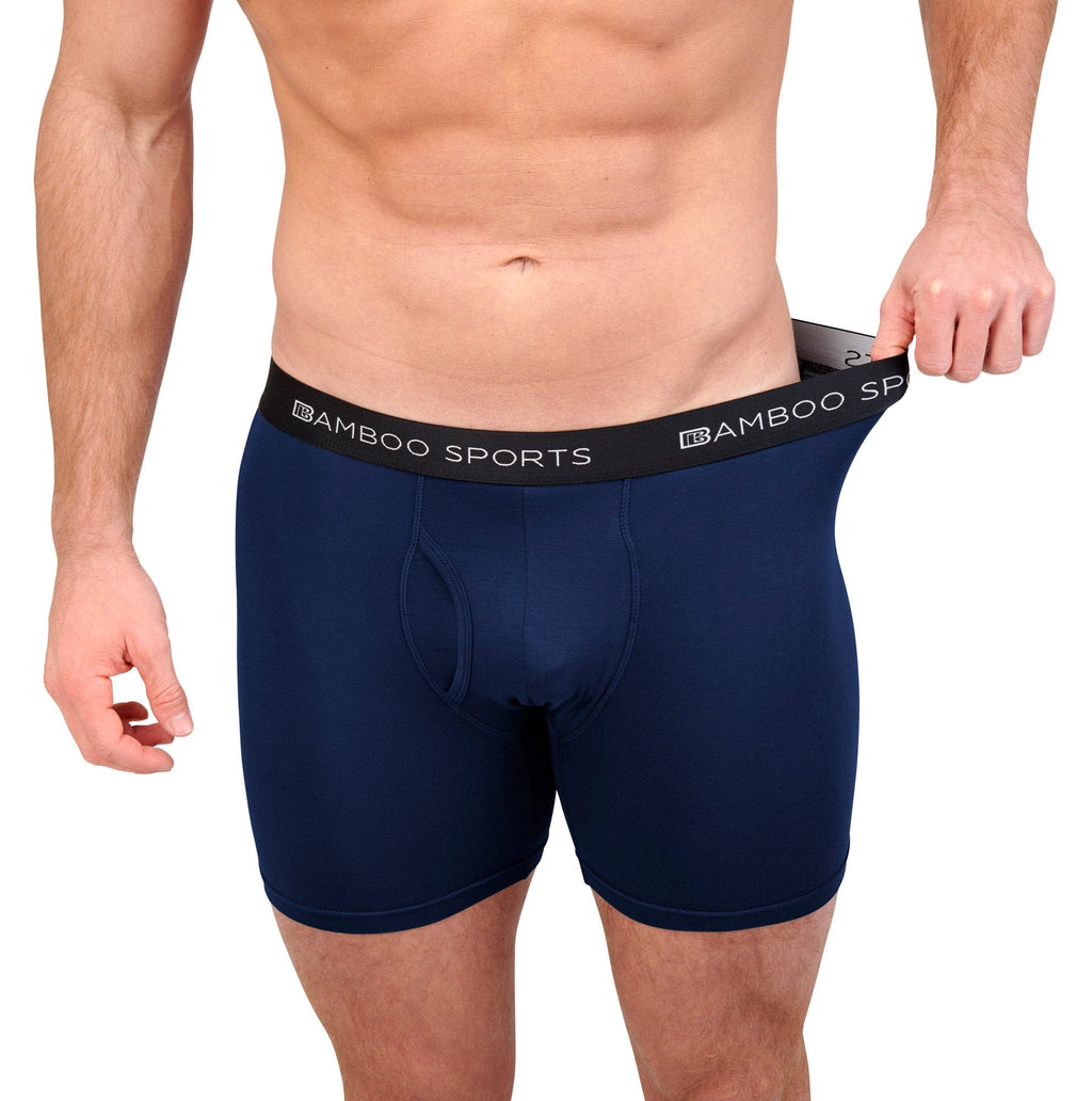 Men's 4" Inseam Bamboo Rayon Boxer Briefs - 4 Pack - WonderingCloth