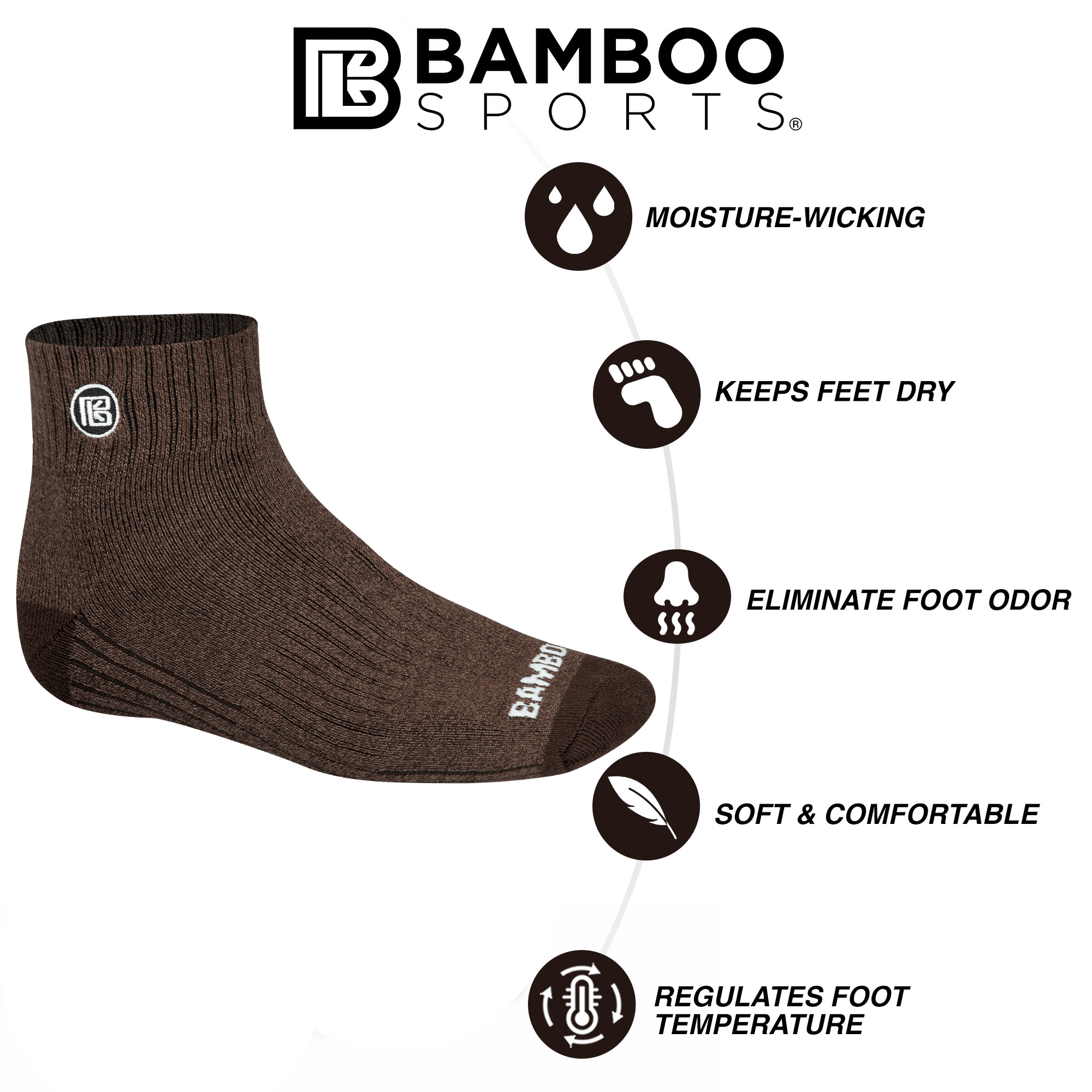 Premium Bamboo Rayon Quarter High Crew Socks - WonderingCloth