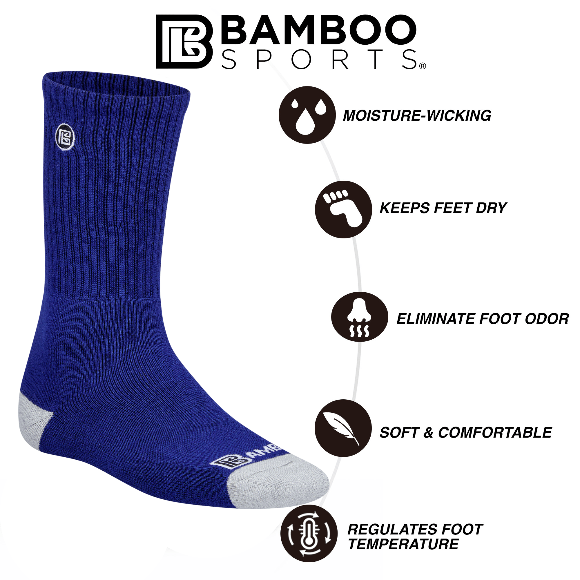 Premium Bamboo Rayon Crew Socks - WonderingCloth