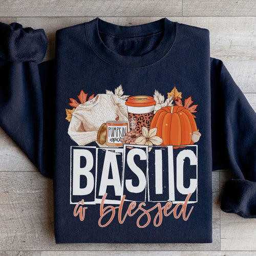Basic & Blessed Sweatshirt - WonderingCloth