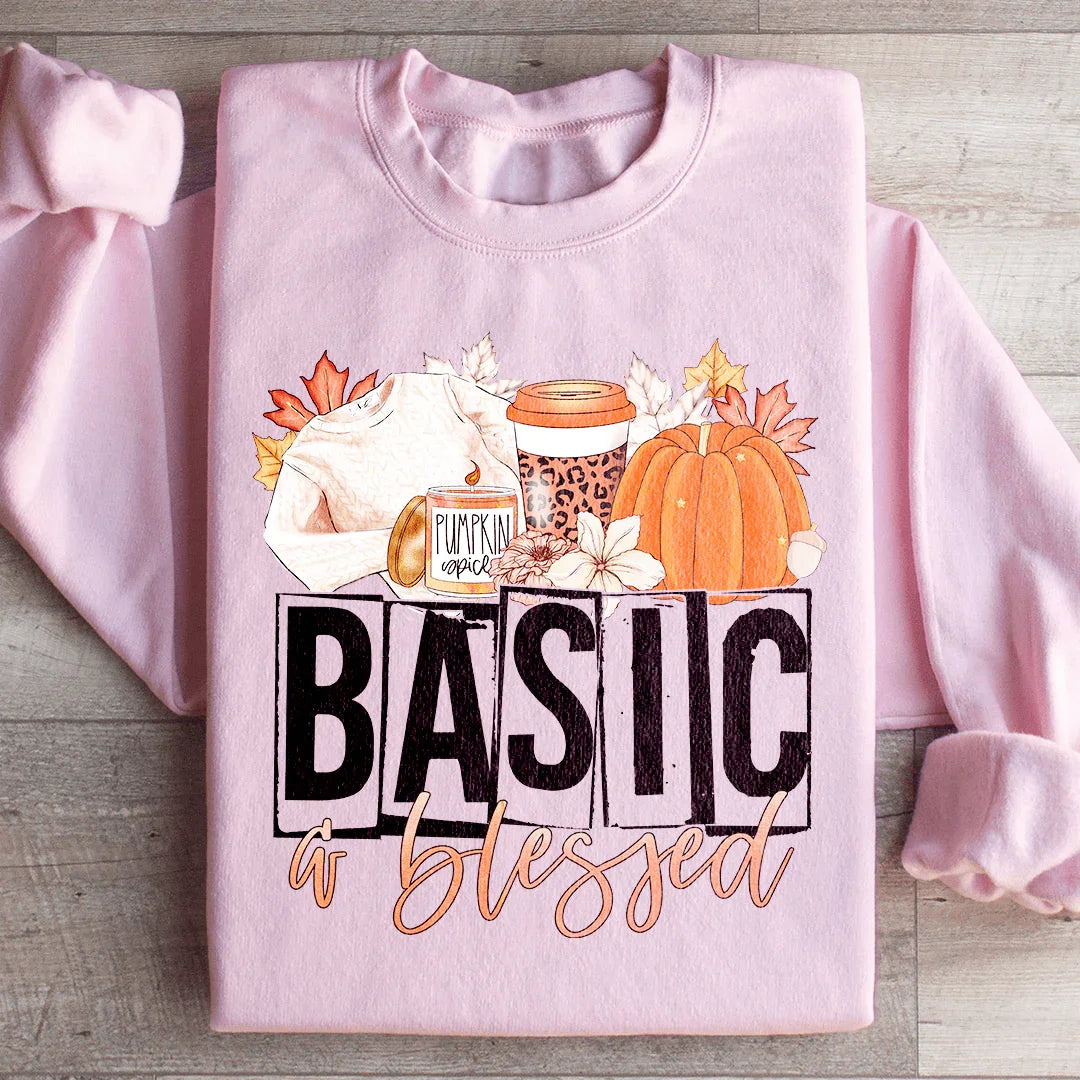 Basic & Blessed Sweatshirt - WonderingCloth