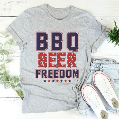 BBQ Beer Freedom Tee - WonderingCloth