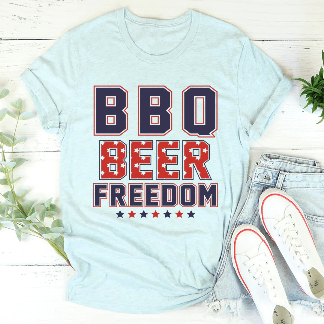 BBQ Beer Freedom Tee - WonderingCloth