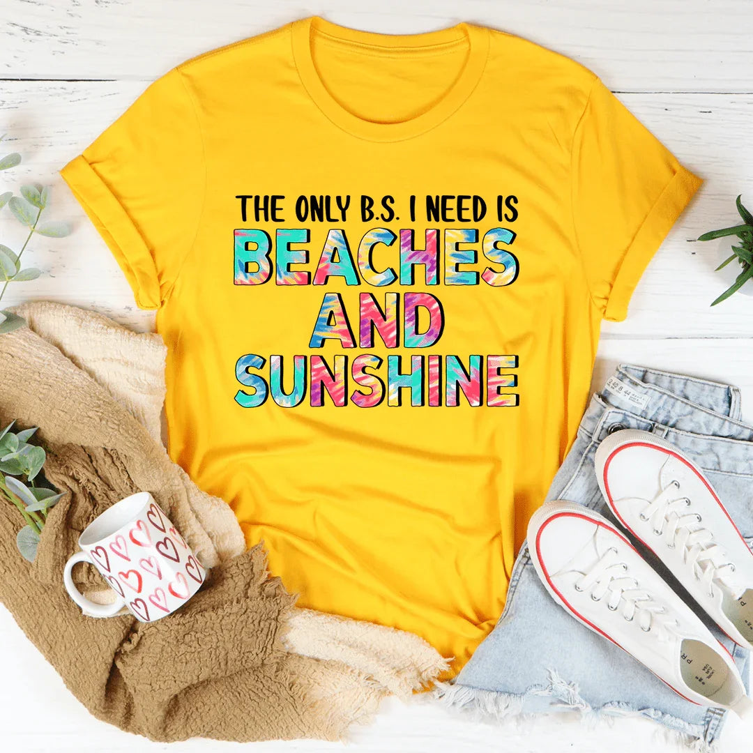 Beaches And Sunshine Tee - WonderingCloth