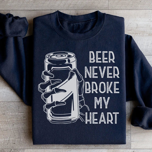 Beer Never Broke My Heart Skull Sweatshirt - WonderingCloth