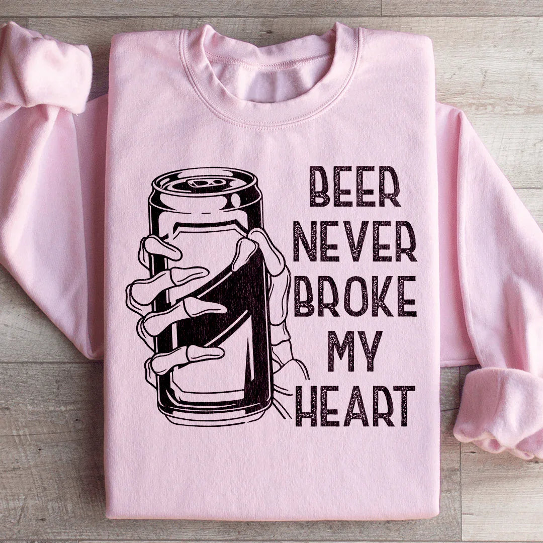Beer Never Broke My Heart Skull Sweatshirt - WonderingCloth