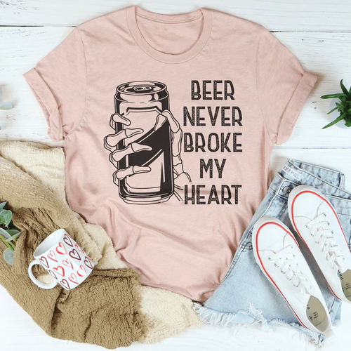 Beer Never Broke My Heart Skull Tee - WonderingCloth
