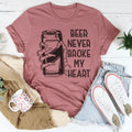 Beer Never Broke My Heart Skull Tee - WonderingCloth