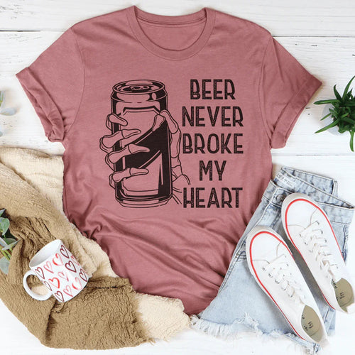 Beer Never Broke My Heart Skull Tee - WonderingCloth