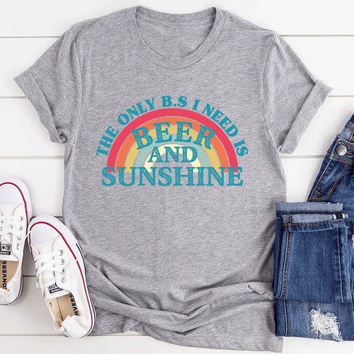 Beer & Sunshine Tee - WonderingCloth