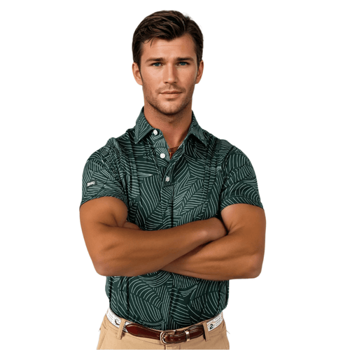 Bermuda Leaf Men's Polo - WonderingCloth