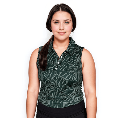 Bermuda Leaf Women's Polo (Sleeveless) - WonderingCloth
