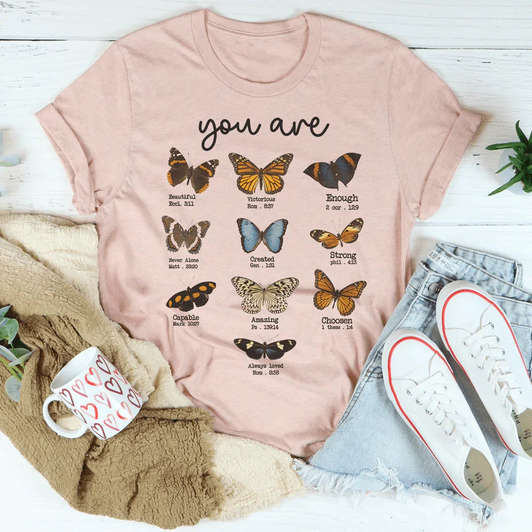 Bible Verses Butterflies Tee - WonderingCloth