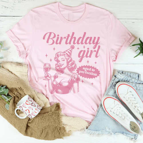 Birthday Girl Aged To Perfection Tee - WonderingCloth