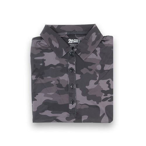 Black Camo Women's Polo (Sleeveless) - WonderingCloth