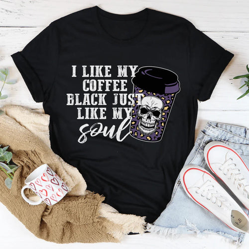 Black Coffee Like My Soul Tee - WonderingCloth