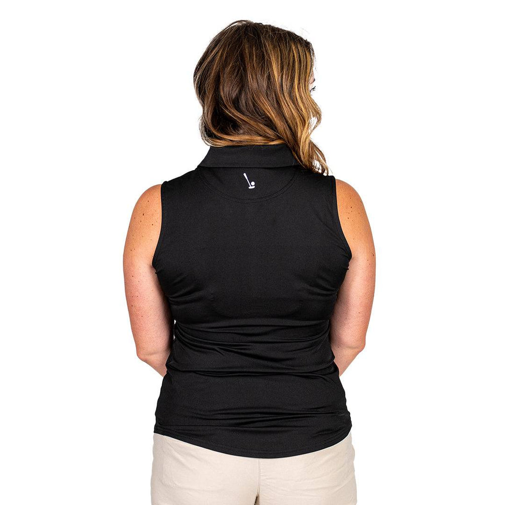 Black Women's (Sleeveless) Polos - WonderingCloth