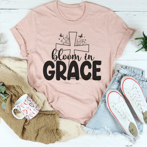 Bloom In Grace Tee - WonderingCloth