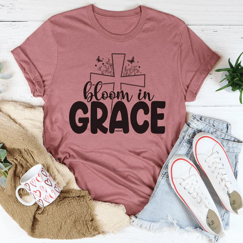Bloom In Grace Tee - WonderingCloth