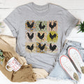 Boho Retro Chickens Tee - WonderingCloth