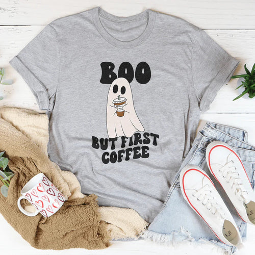 Boo But First Coffee Tee - WonderingCloth