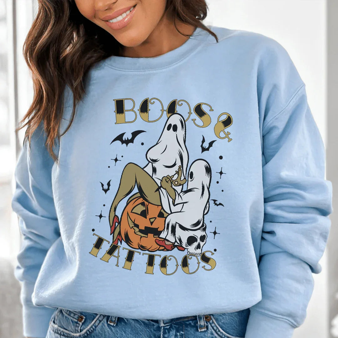 Boos Tattoos Sweatshirt - WonderingCloth