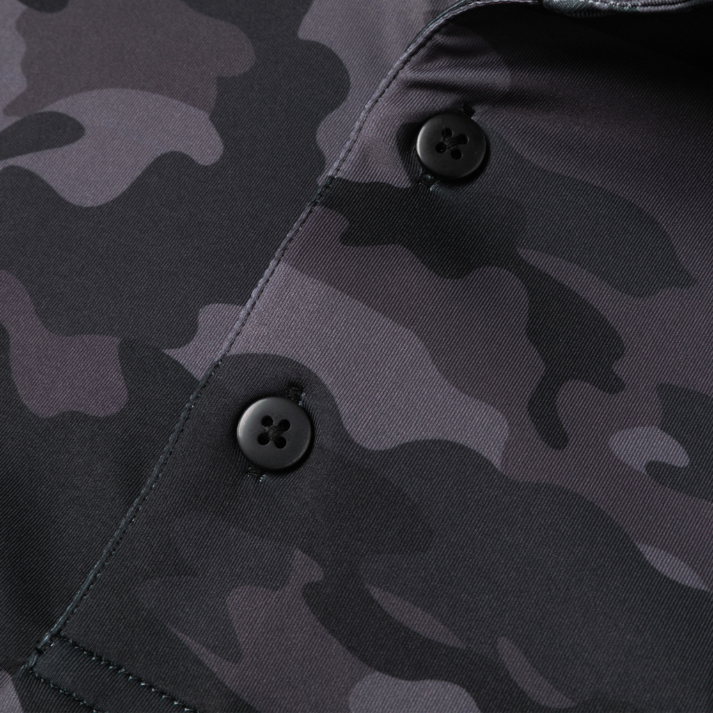 Black Camo Men's Polo - WonderingCloth