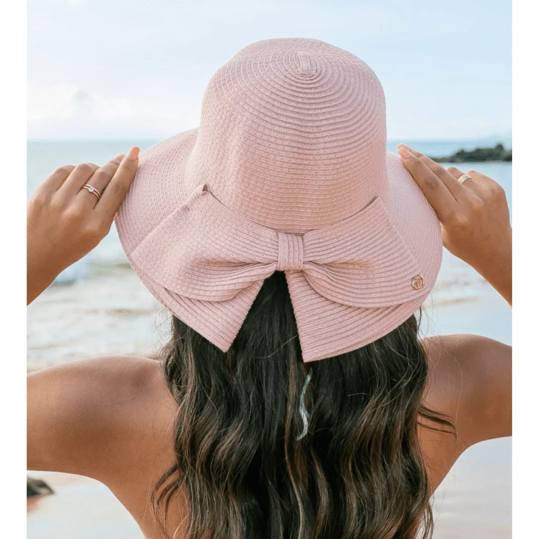 Bow Back Straw Bucket Hat - WonderingCloth