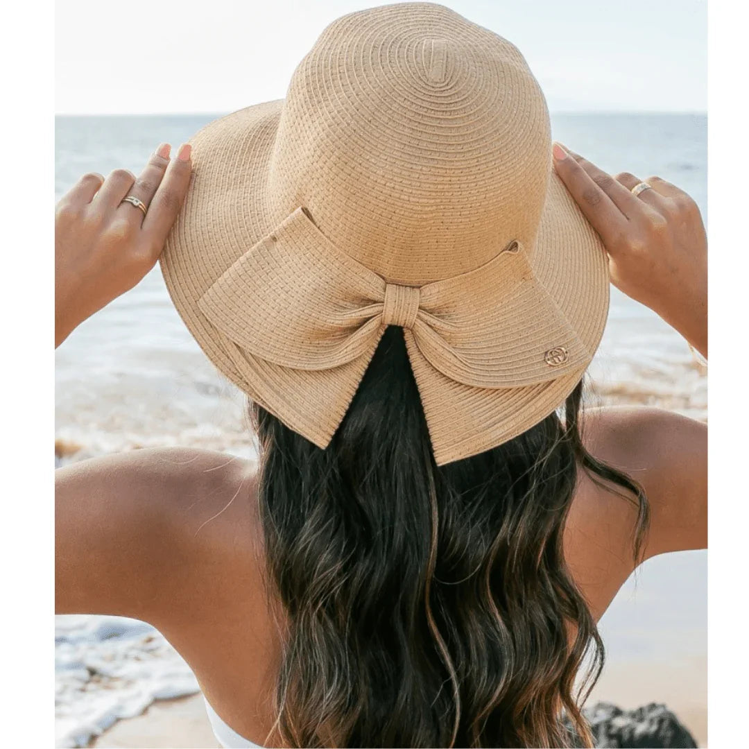 Bow Back Straw Bucket Hat - WonderingCloth