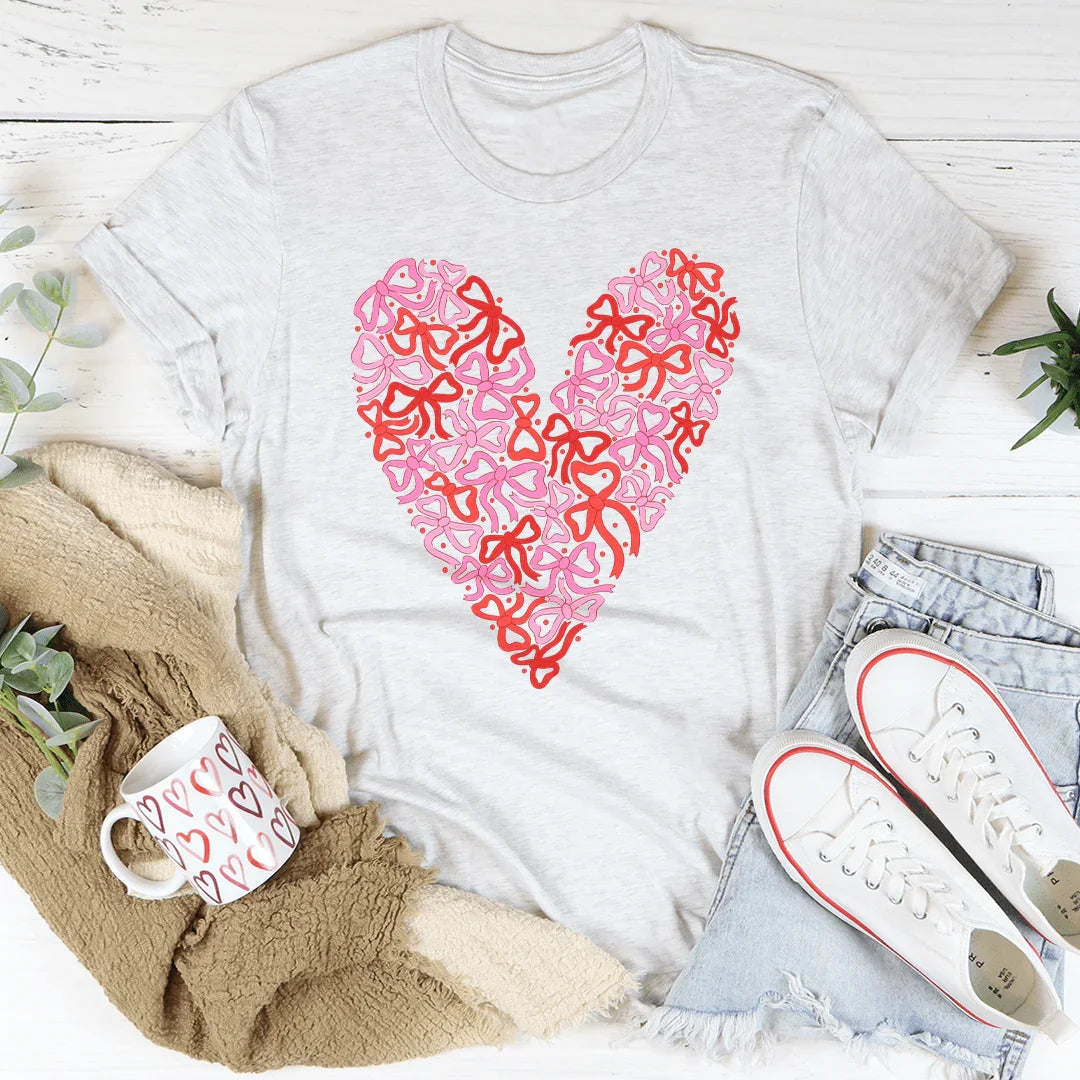 Bow Heart Tee - WonderingCloth