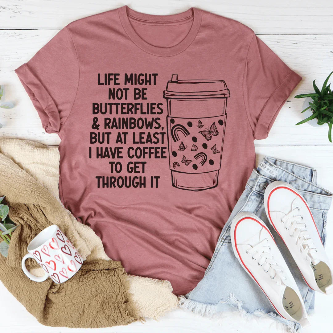Butterflies And Rainbows Tee - WonderingCloth