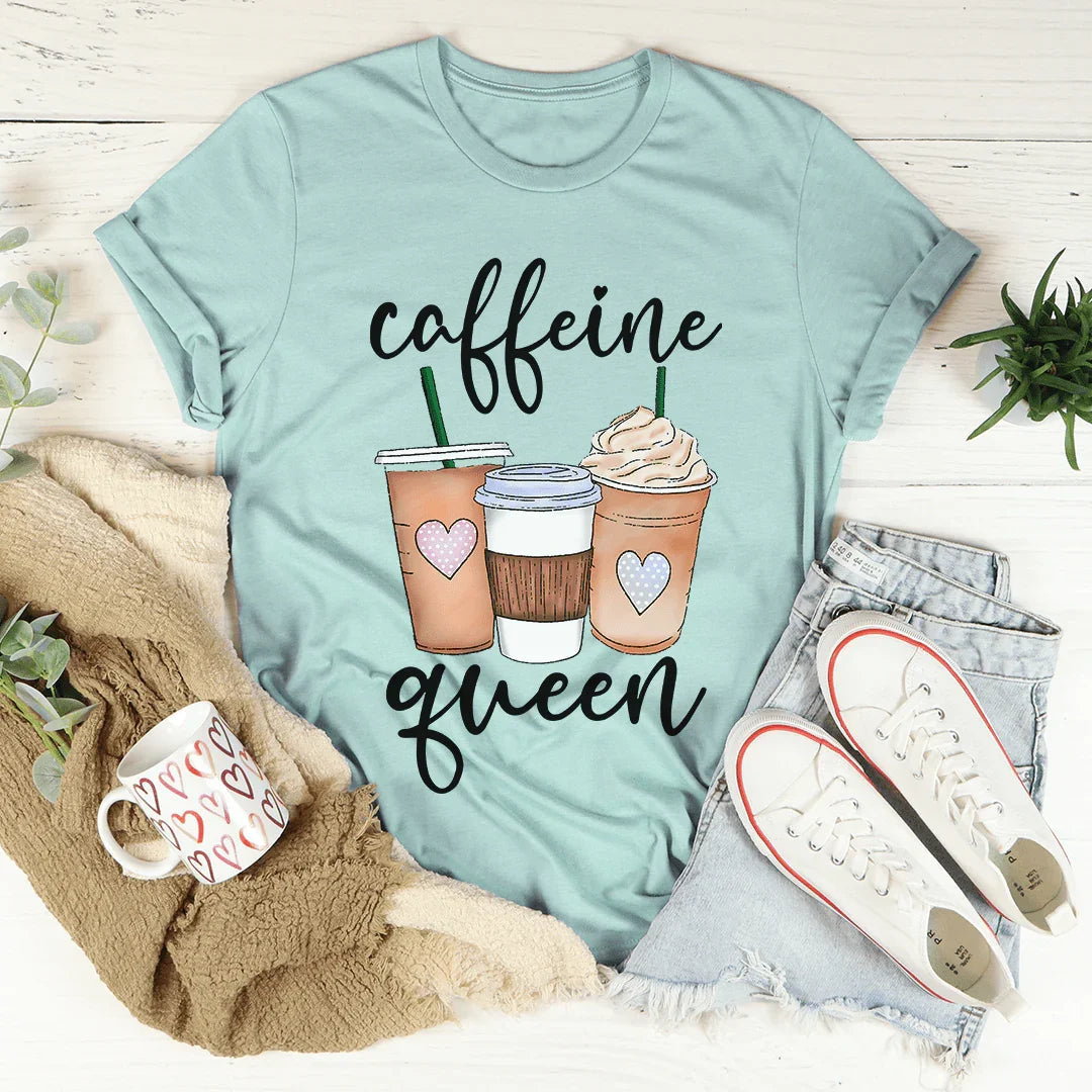 Caffeine Queen Tee - WonderingCloth