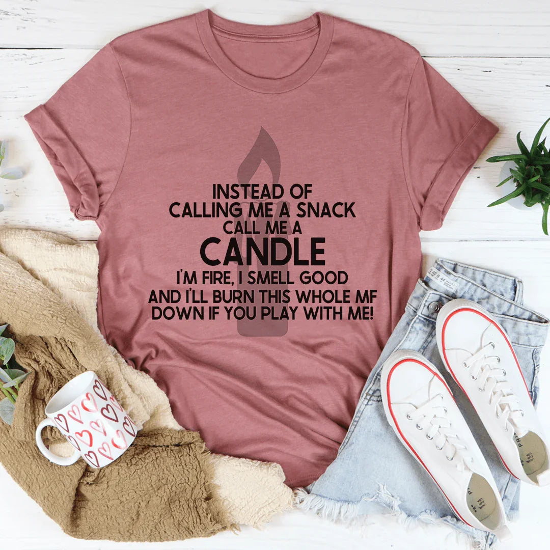 Call Me Candle Tee - WonderingCloth