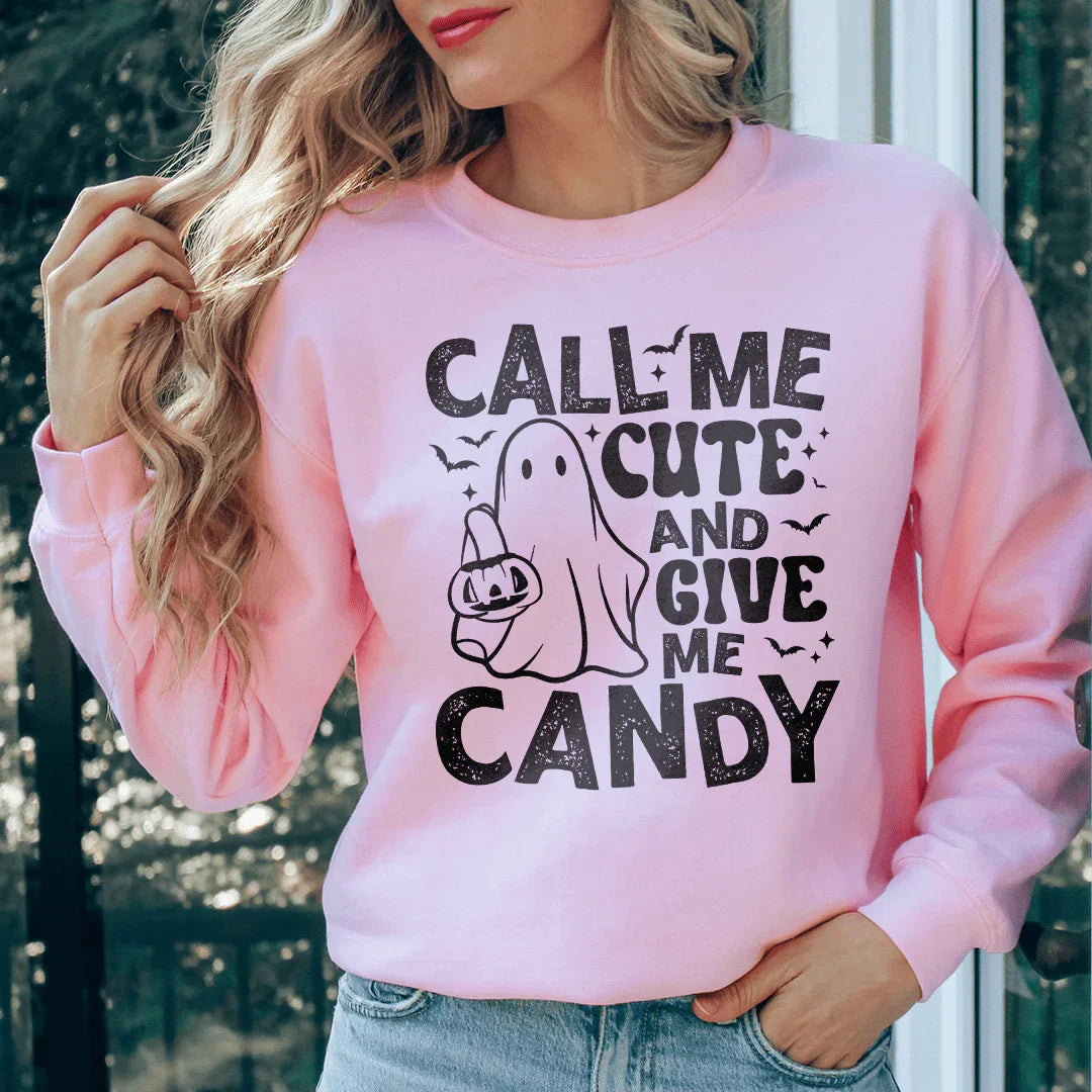 Call Me Cute An Give Me Candy Sweatshirt - WonderingCloth