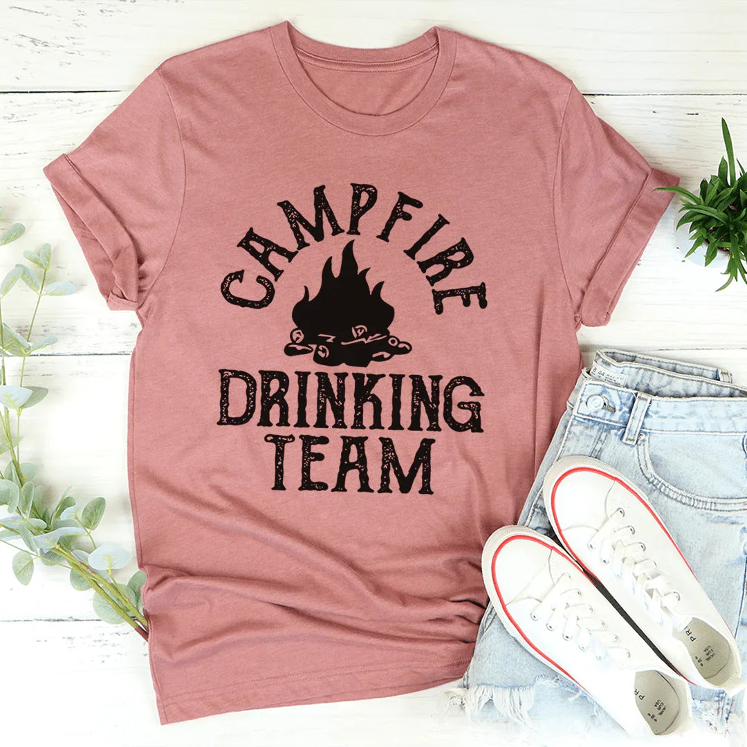 Campfire Drinking Team Tee - WonderingCloth