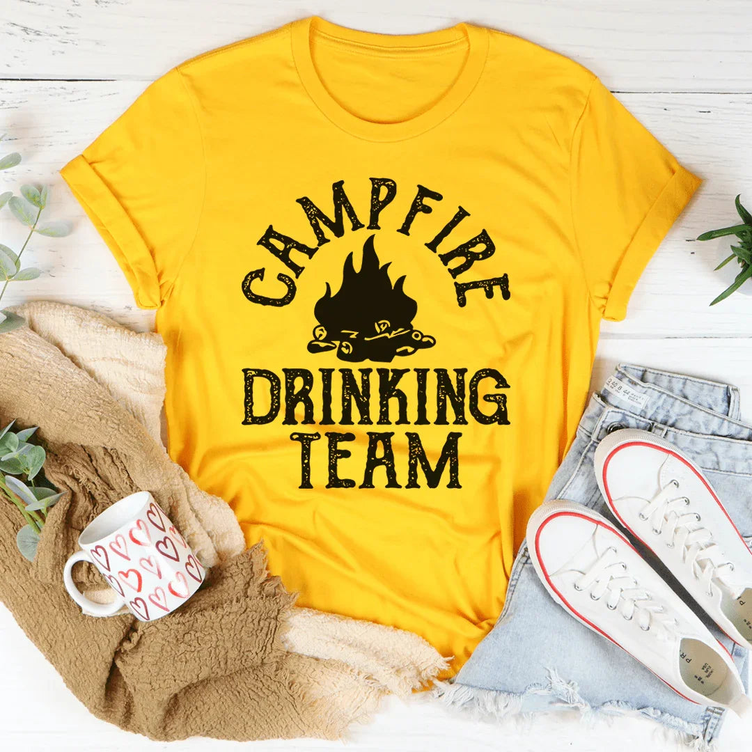 Campfire Drinking Team Tee - WonderingCloth