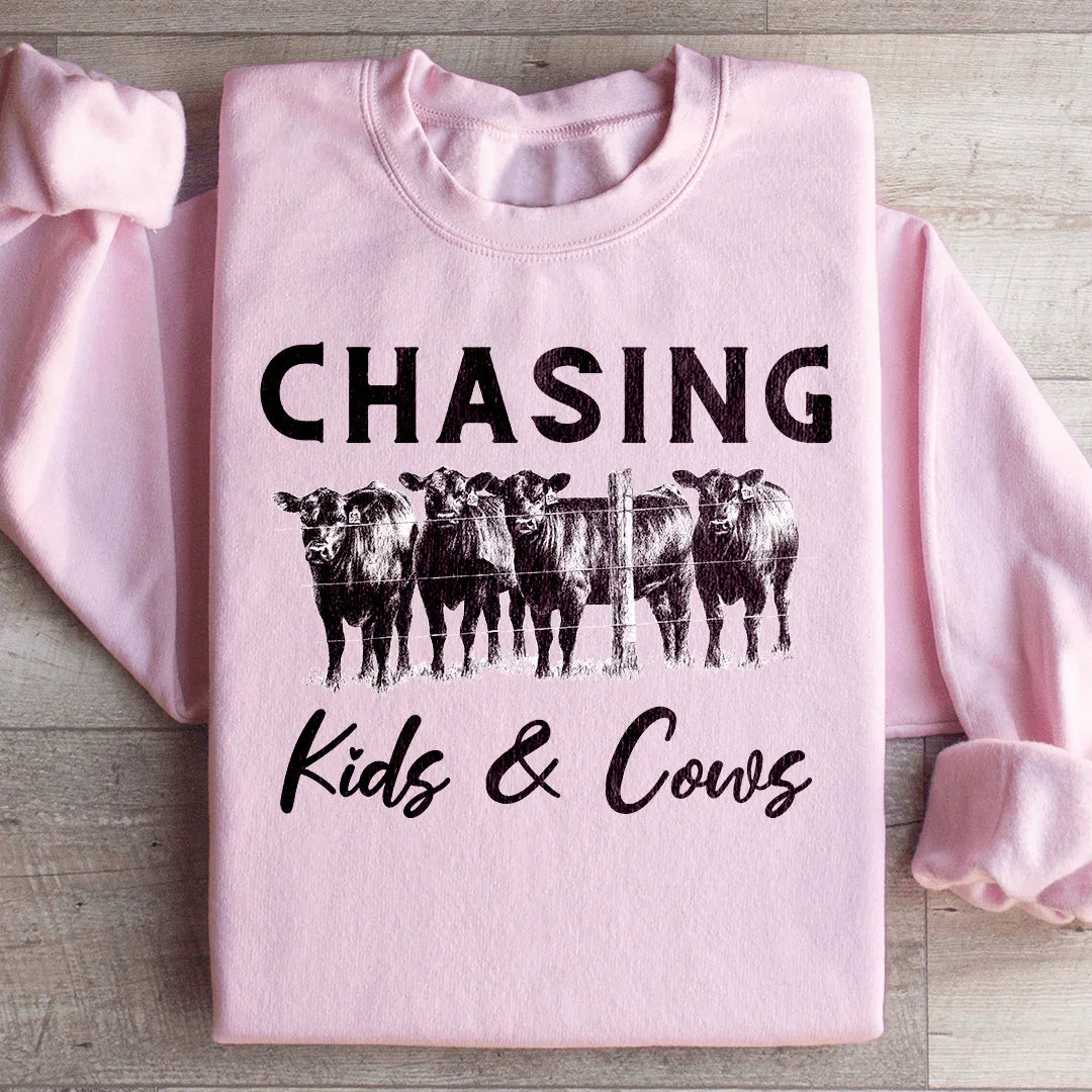 Chasing Kids & Cows Sweatshirt - WonderingCloth