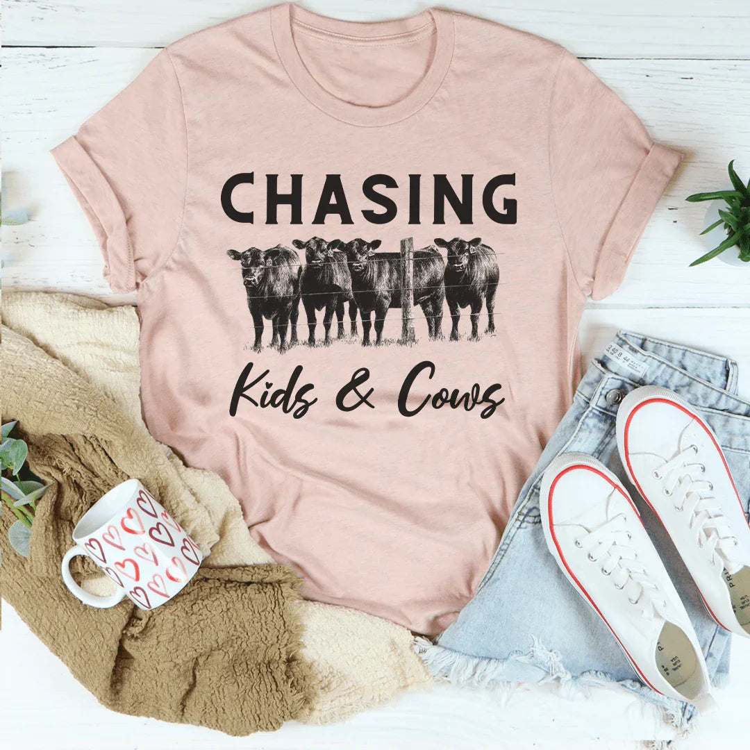 Chasing Kids & Cows Tee - WonderingCloth