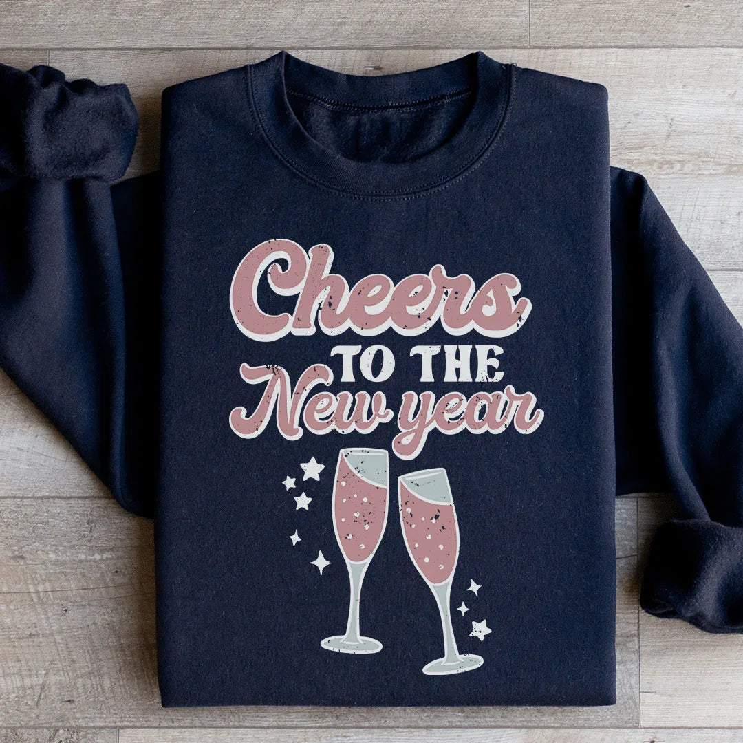 Cheers To The New Year Sweatshirt - WonderingCloth