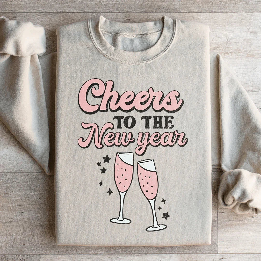 Cheers To The New Year Sweatshirt - WonderingCloth