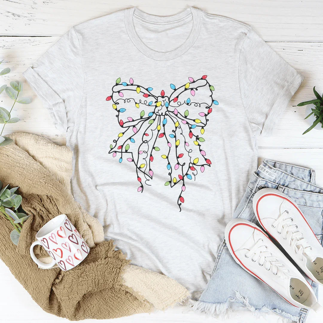 Christmas Bow Tee - WonderingCloth